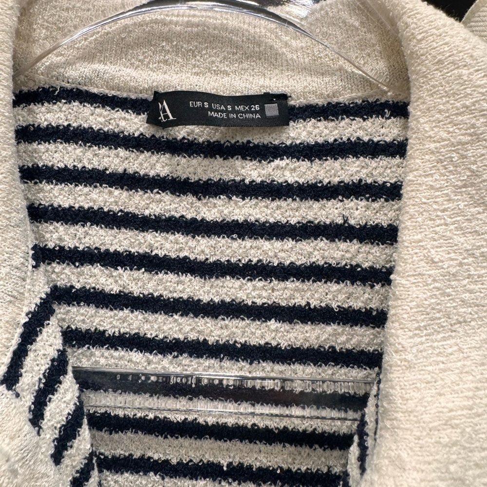 Zara Striped navy and White Women's Dress - Picture 3 of 4